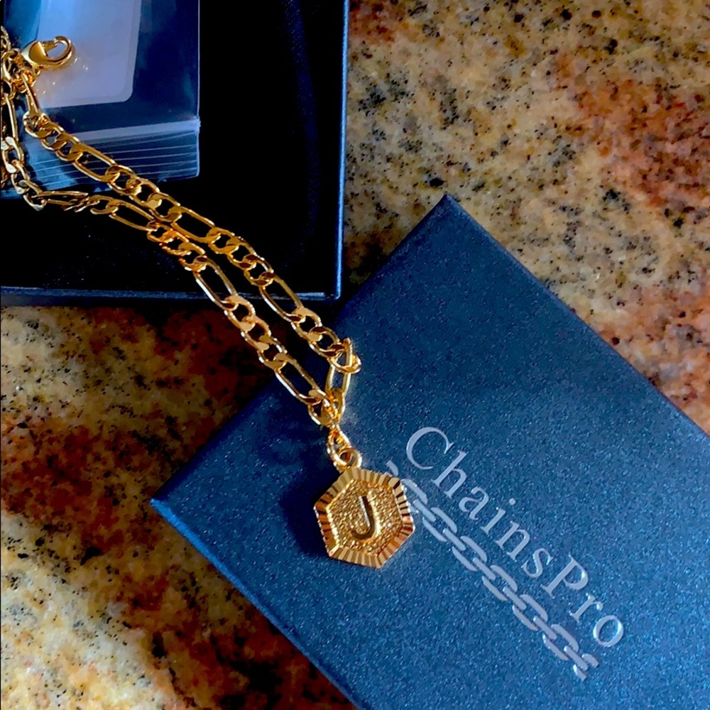Chains pro anklet “j” initial